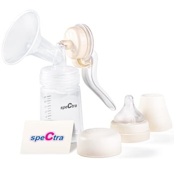 Spectra Wide-Neck Manual Breast Pump, Portable, BPA-Free, 28 mm Flange, for Home and Travel