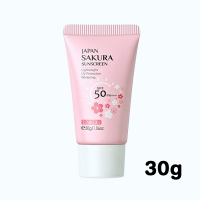 Japan Sakura Sunscreen Cream 30g - SPF 50+ PA+++ Non-white Cast Facial Sun Block Isolation Lotion Cream Skin Protector Brightening Moisturizer Lightening Long lasting Cream
