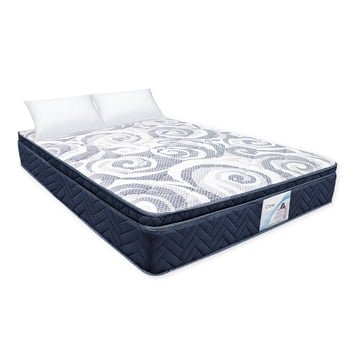 Core Double Mattress with Euro Top and 2 Pillows, Medium Firmness
