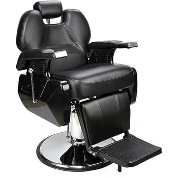 Bluelander European-Design Barber Chair, Black