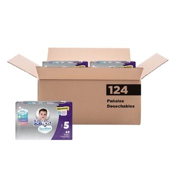 Bbtips Sensitive Baby Diapers, Stage 5, 124 Pieces