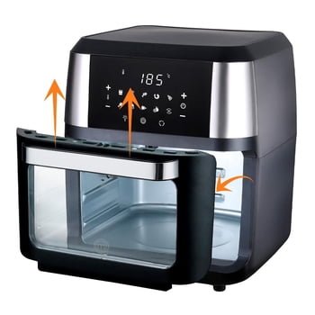 MasterChef Digital Air Fryer, 12 Liters, Black