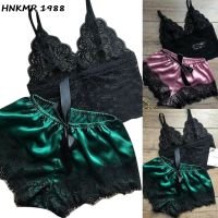 Women's Velvet Lingerie Pajama Set, Cami Top and Shorts, Babydoll Nightwear