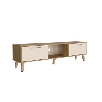 RTA Wood-Color TV Stand for TVs up to 70 Inches, 2 Drawers