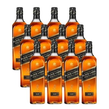 Johnnie Walker Black Label Blended Whisky 750 ml, Case of 12