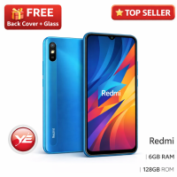 Xiaomi Redmi 9A 6Gb Smartphone RAM 128Gb Storage 6.53 Display 13Mp Camera 5000Mah Battery 4G LTE Mediatek Helio G25 Processor Clear Glass Free