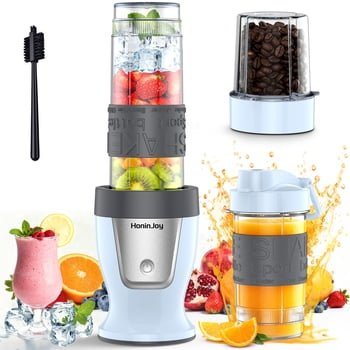 HoninJoy Portable Personal Blender, 650W, Grinder Cup and 2 Travel Cups