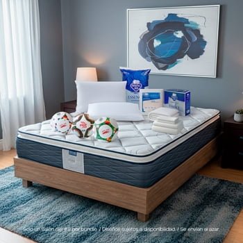 Restonic Queen Mattress with Protector, Pillows and Spring Air Sheets